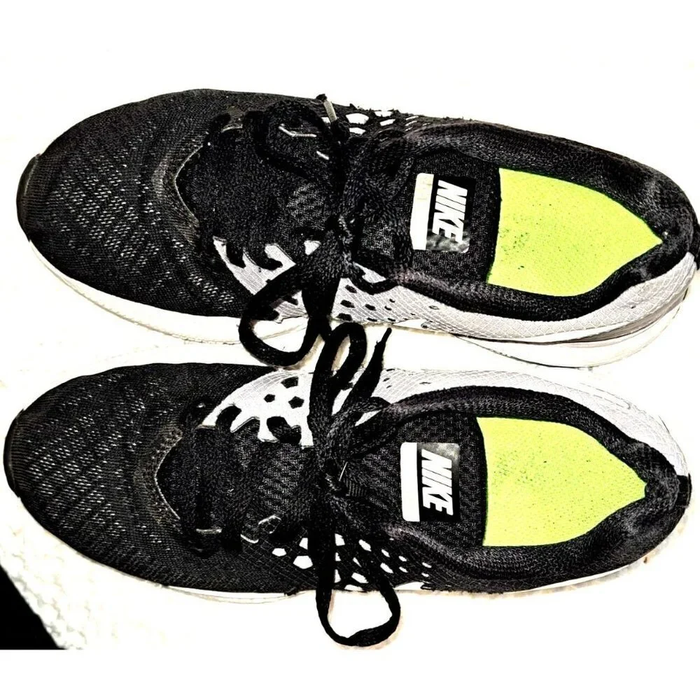 Nike Zoom Span US 7 Black & Gray Lace up Low Top Sneakers